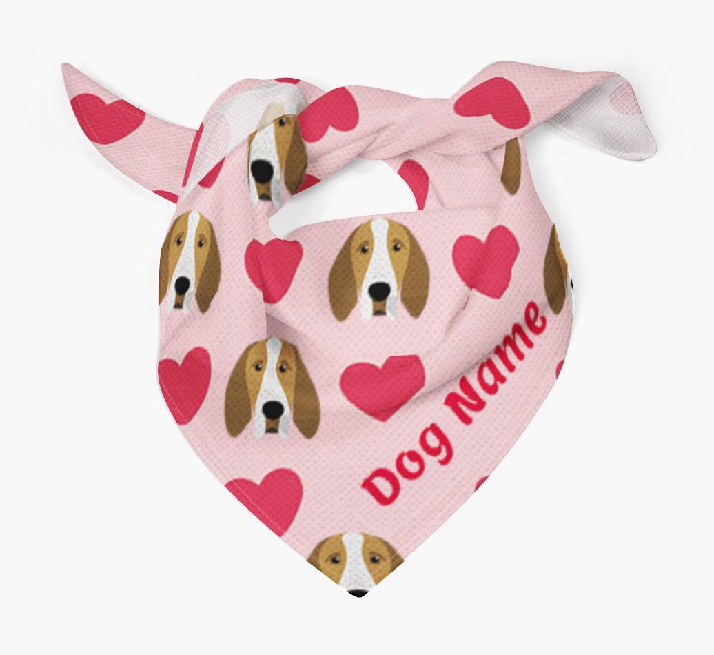 'Heart Pattern' - Personalized {breedFullName} Bandana