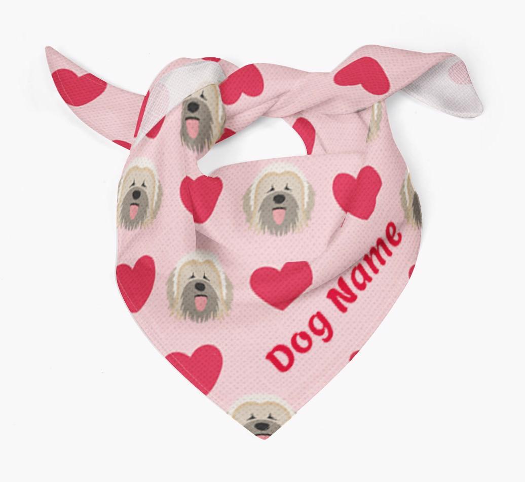 'Heart Pattern' - Personalized {breedFullName} Bandana