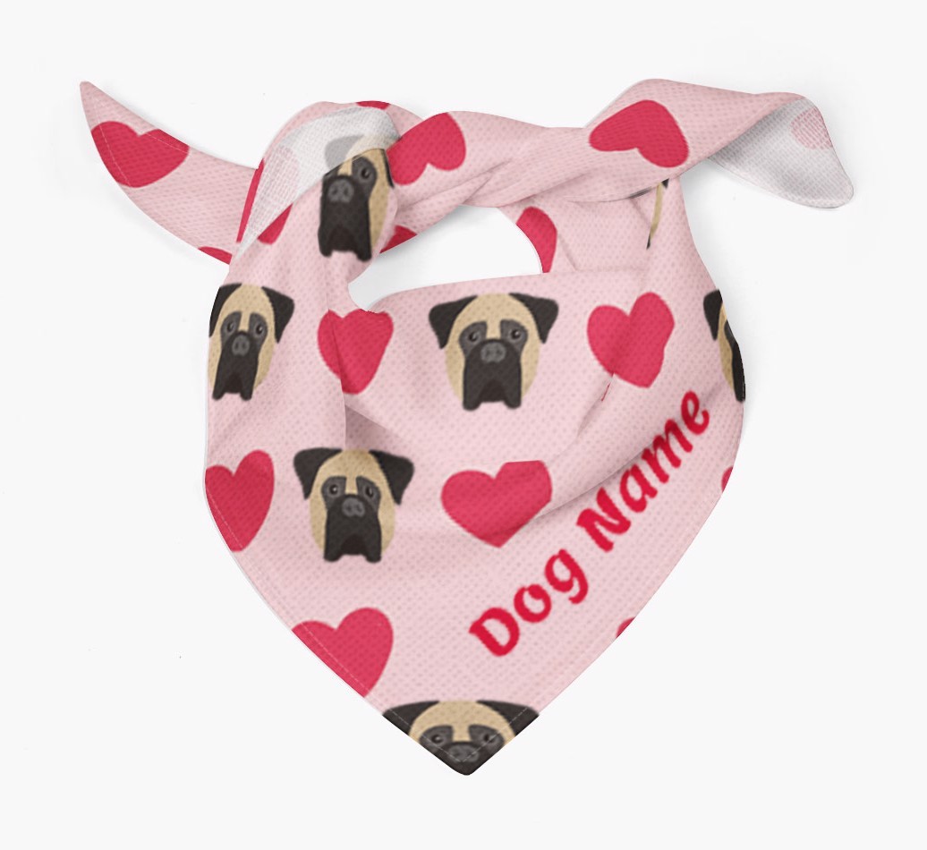 'Heart Pattern' - Personalized {breedFullName} Bandana