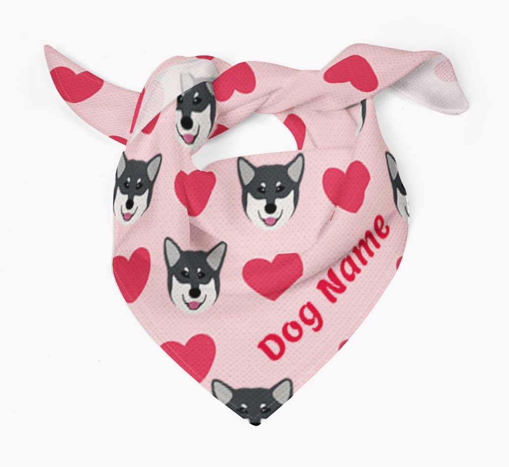 'Heart Pattern' - Personalized {breedFullName} Bandana
