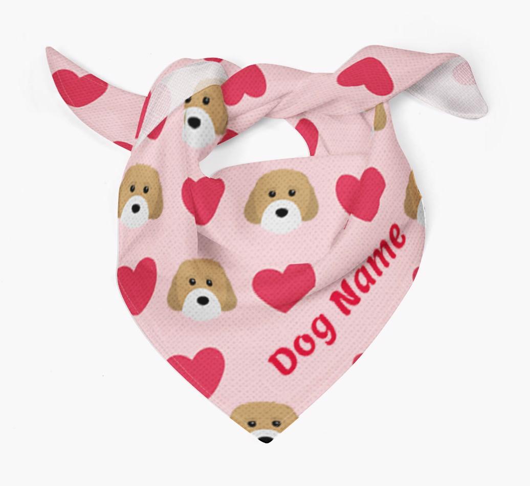 'Heart Pattern' - Personalized {breedFullName} Bandana