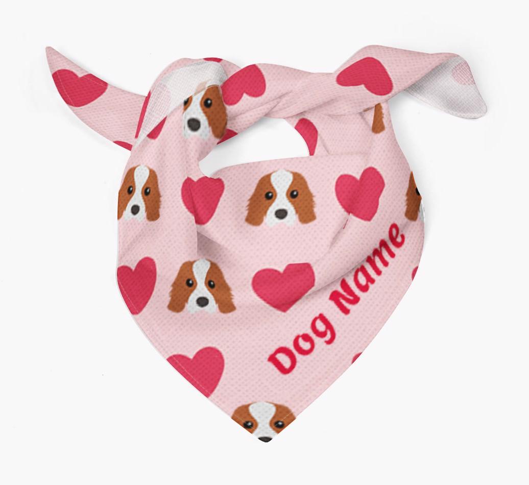 'Heart Pattern' - Personalized {breedFullName} Bandana