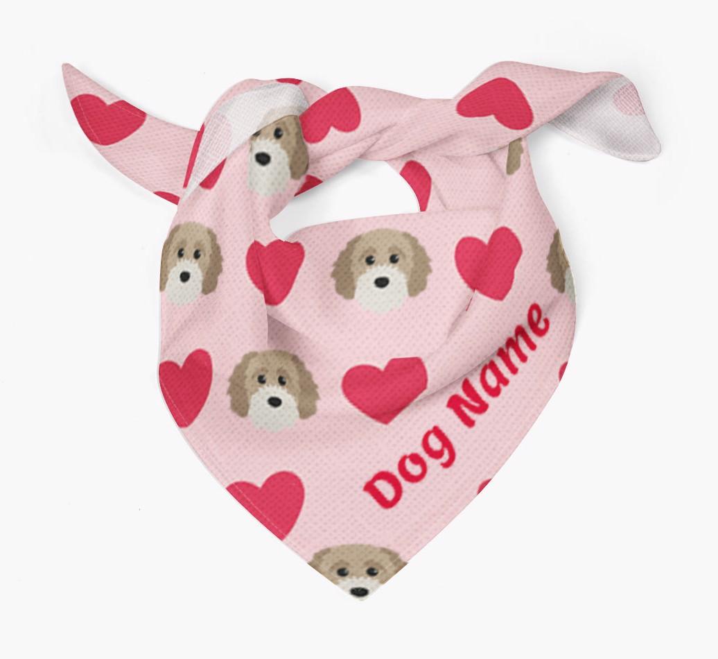 'Heart Pattern' - Personalized {breedFullName} Bandana