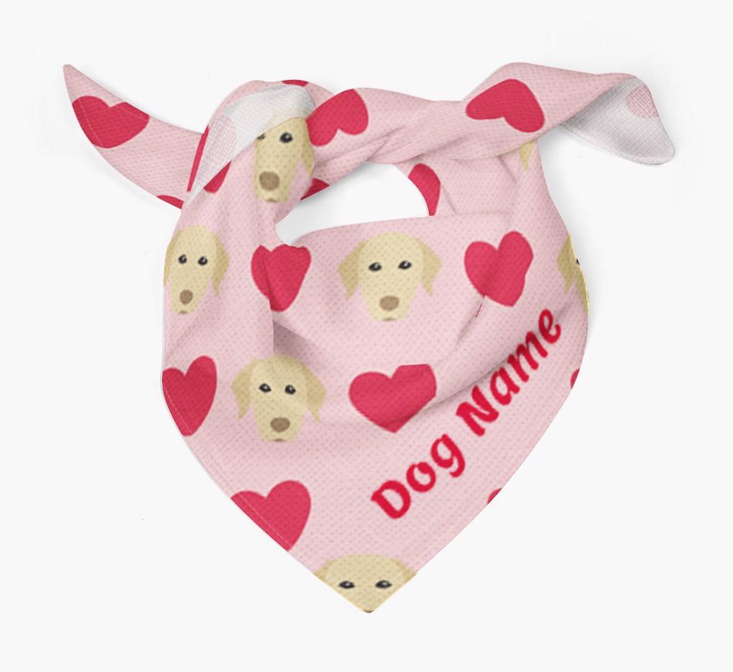 'Heart Pattern' - Personalized {breedFullName} Bandana