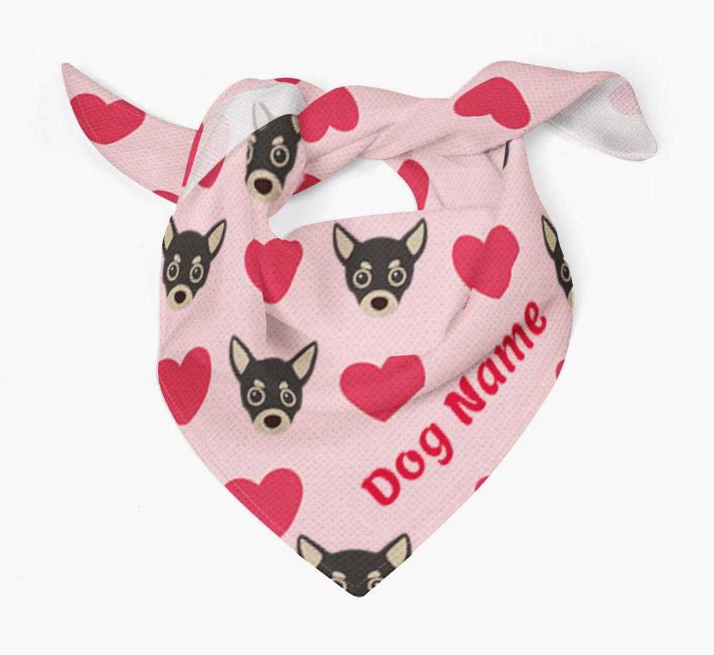 'Heart Pattern' - Personalized {breedFullName} Bandana