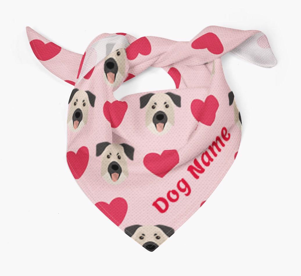 'Heart Pattern' - Personalized {breedFullName} Bandana