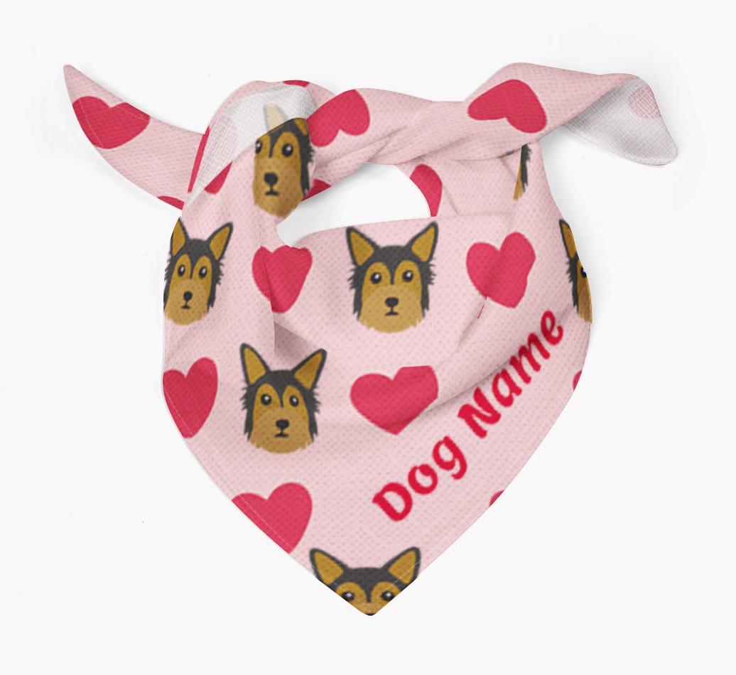 'Heart Pattern' - Personalized {breedFullName} Bandana