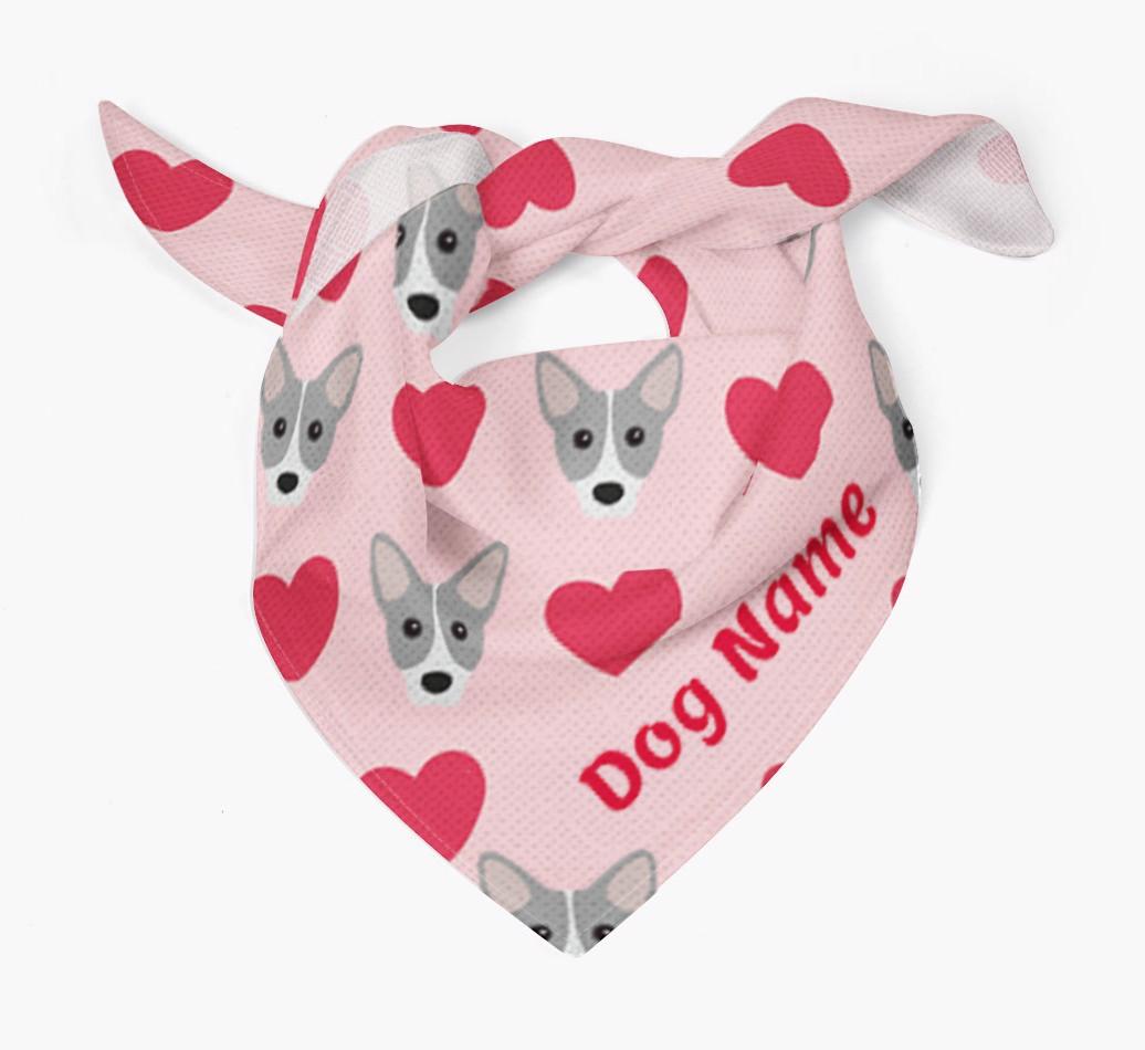 'Heart Pattern' - Personalized {breedFullName} Bandana