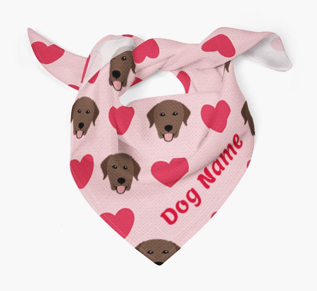 'Heart Pattern' - Personalized {breedFullName} Bandana
