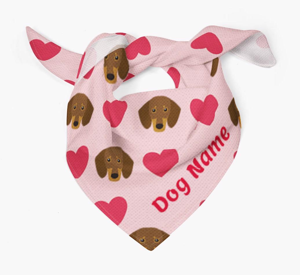 'Heart Pattern' - Personalized {breedFullName} Bandana
