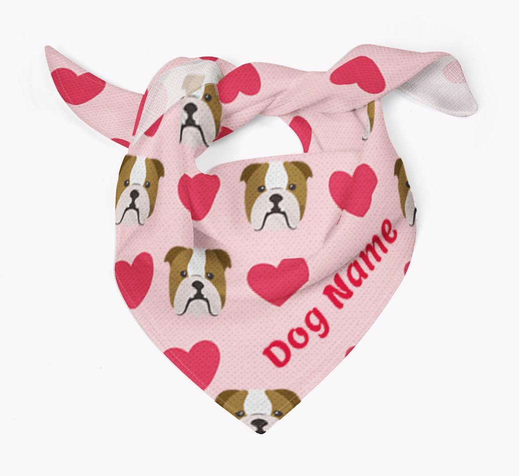 'Heart Pattern' - Personalized {breedFullName} Bandana