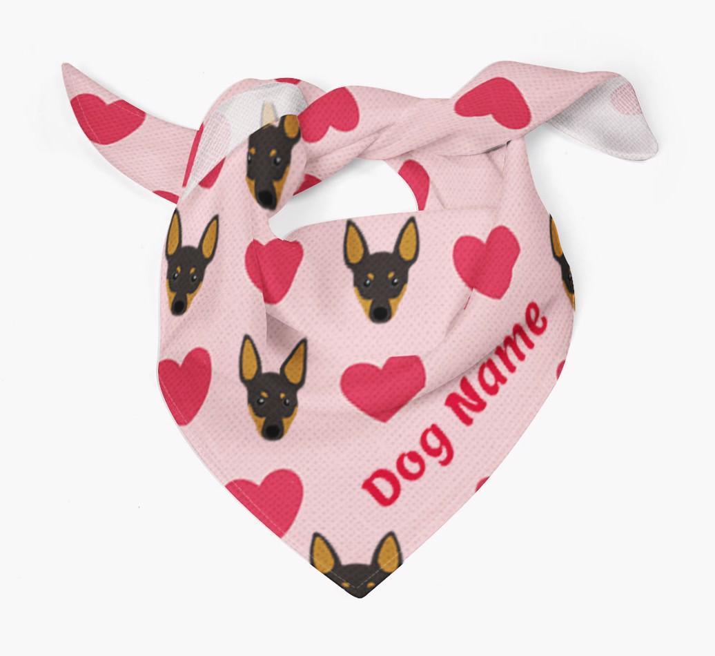 'Heart Pattern' - Personalized {breedFullName} Bandana