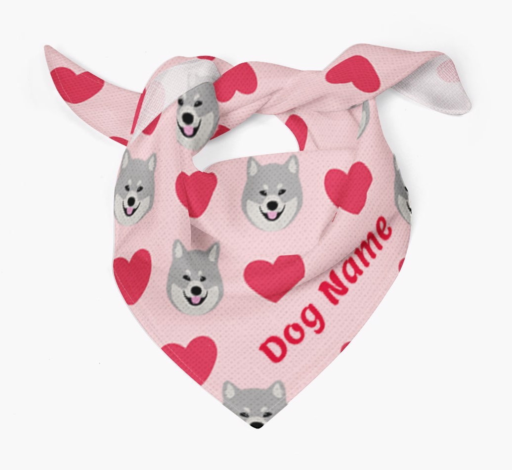 'Heart Pattern' - Personalized {breedFullName} Bandana
