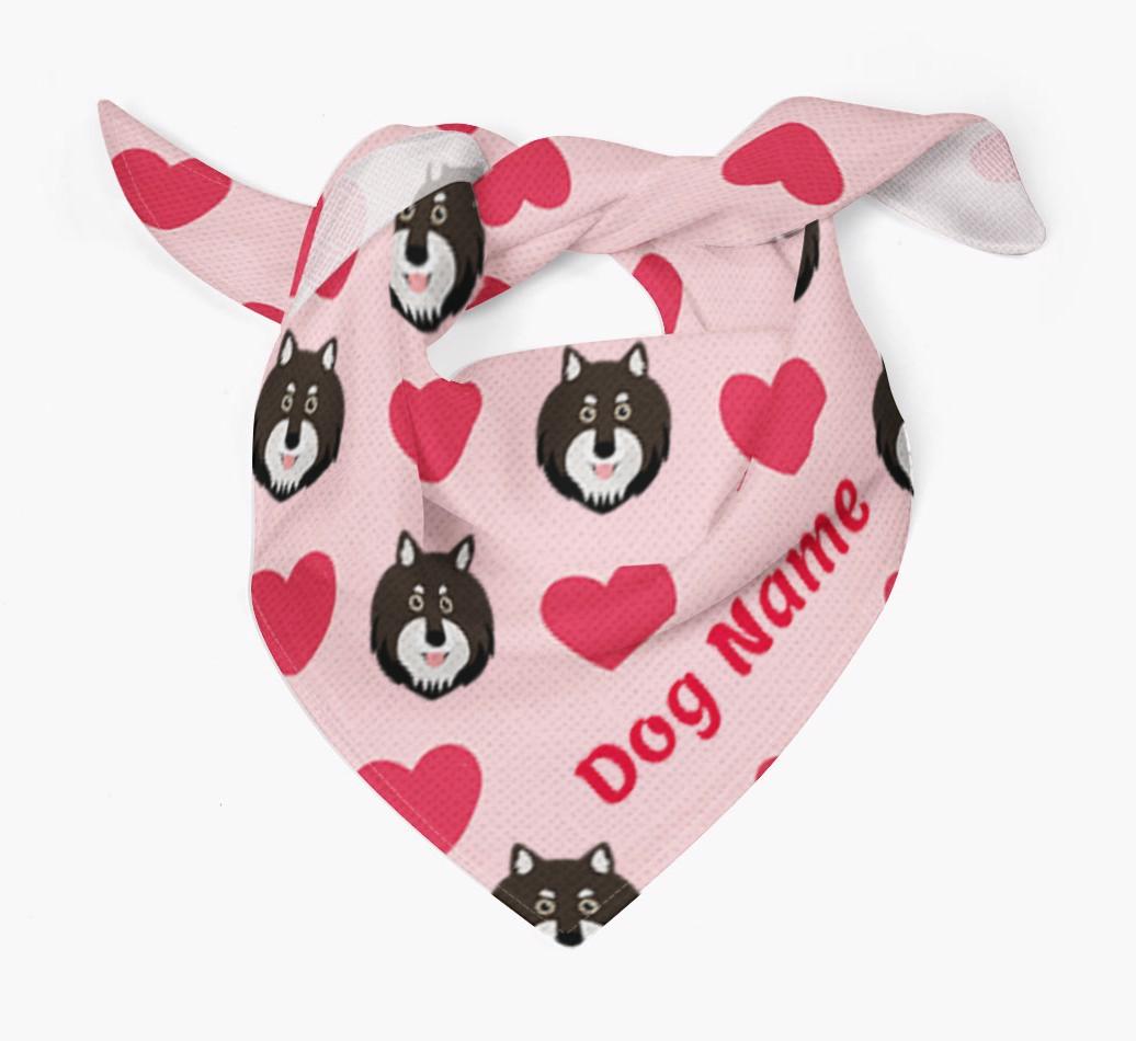 'Heart Pattern' - Personalized {breedFullName} Bandana