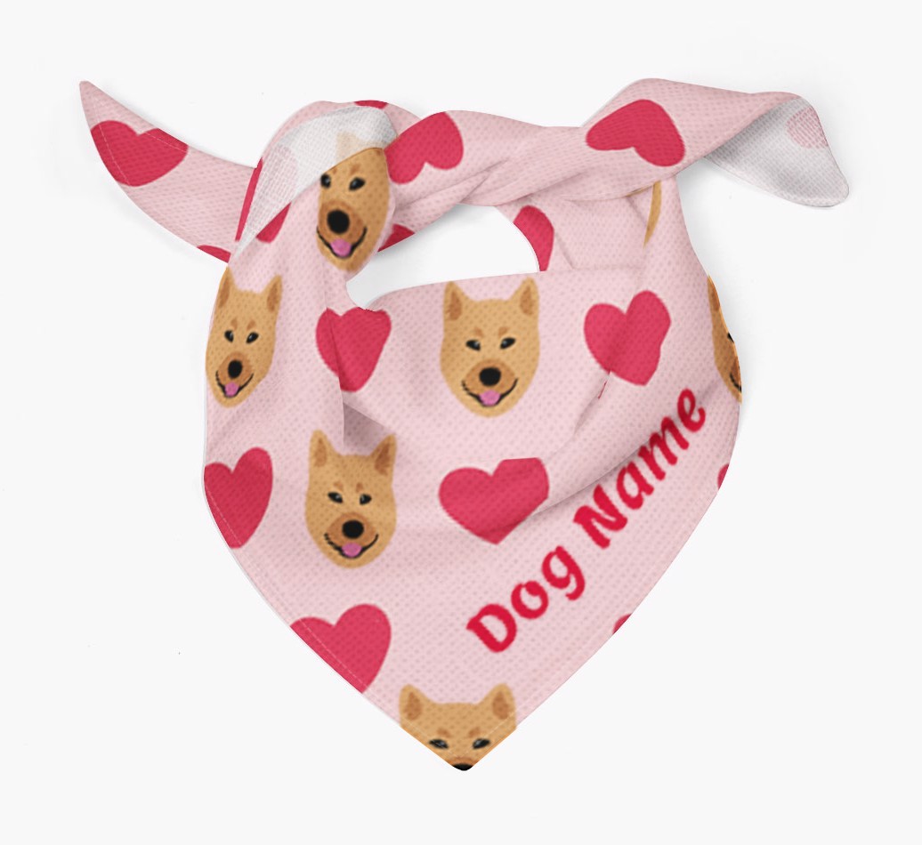 'Heart Pattern' - Personalized {breedFullName} Bandana