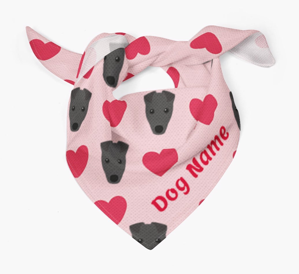 'Heart Pattern' - Personalized {breedFullName} Bandana