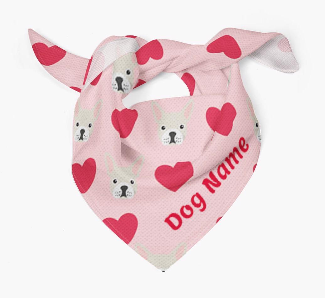 'Heart Pattern' - Personalized {breedFullName} Bandana