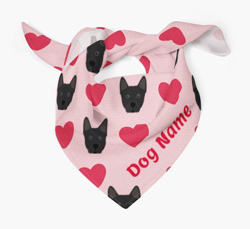 'Heart Pattern' - Personalized {breedFullName} Bandana