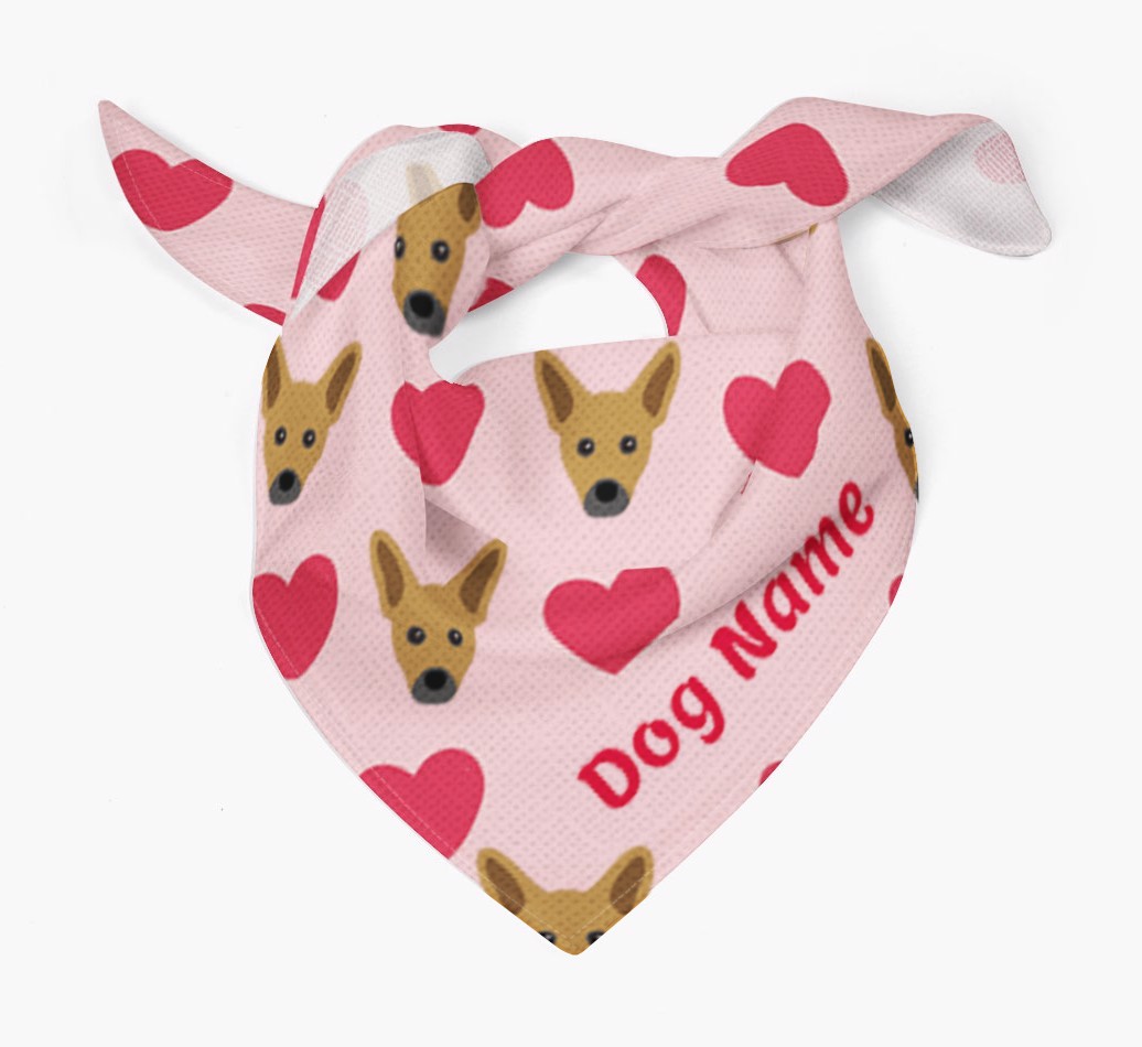 'Heart Pattern' - Personalized {breedFullName} Bandana