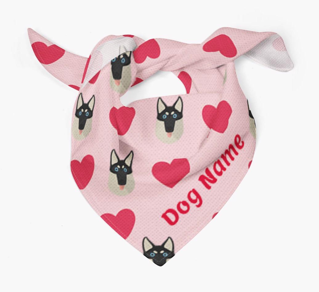 'Heart Pattern' - Personalized {breedFullName} Bandana