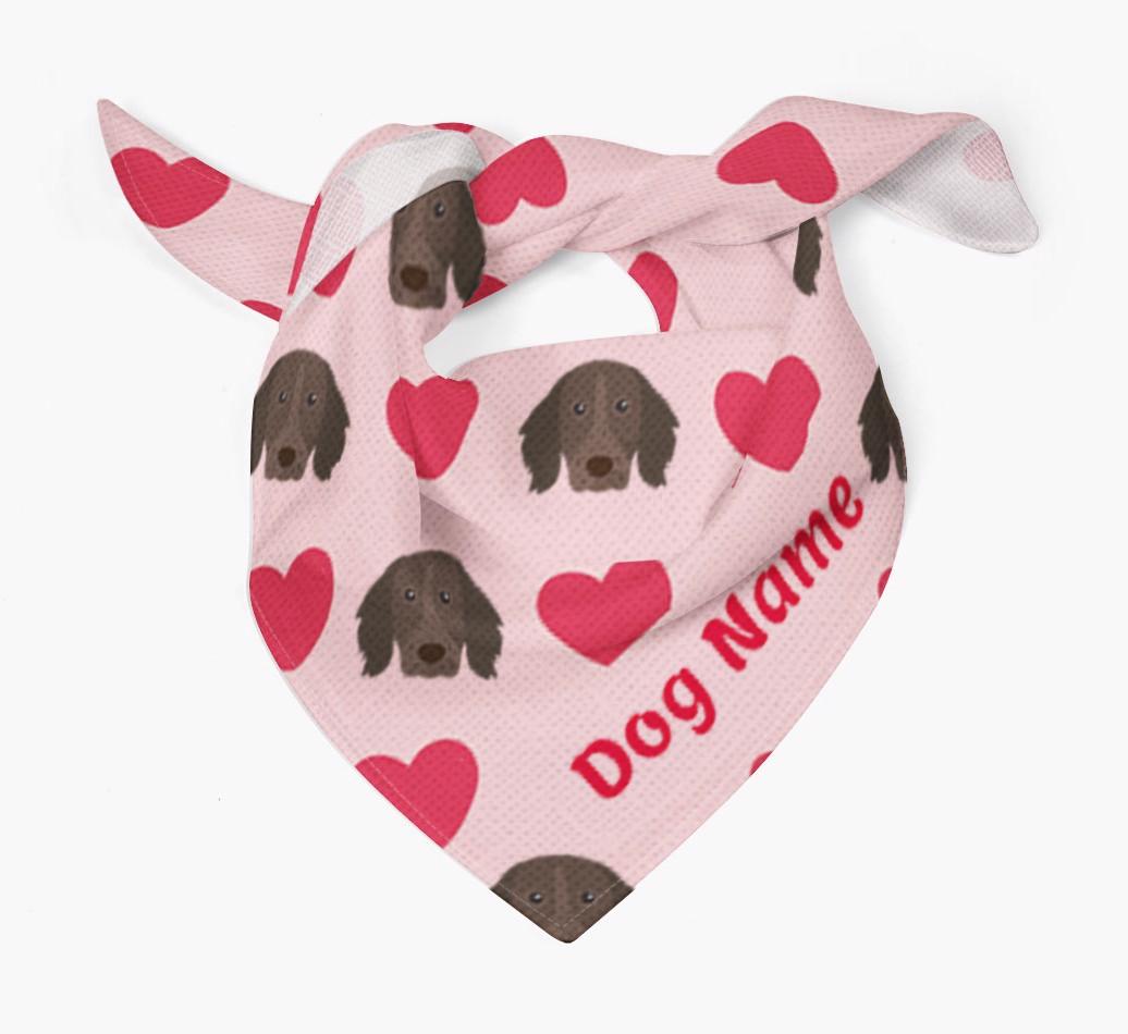 'Heart Pattern' - Personalized {breedFullName} Bandana