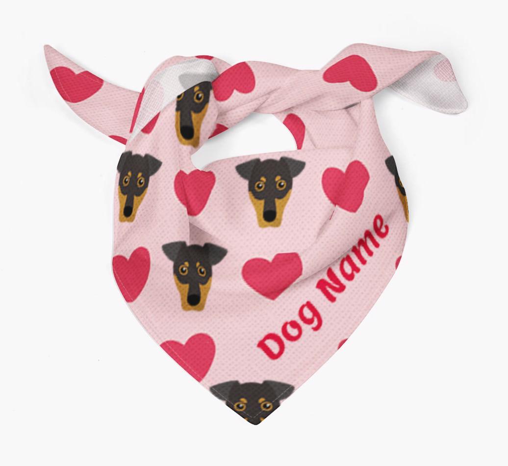 'Heart Pattern' - Personalized {breedFullName} Bandana