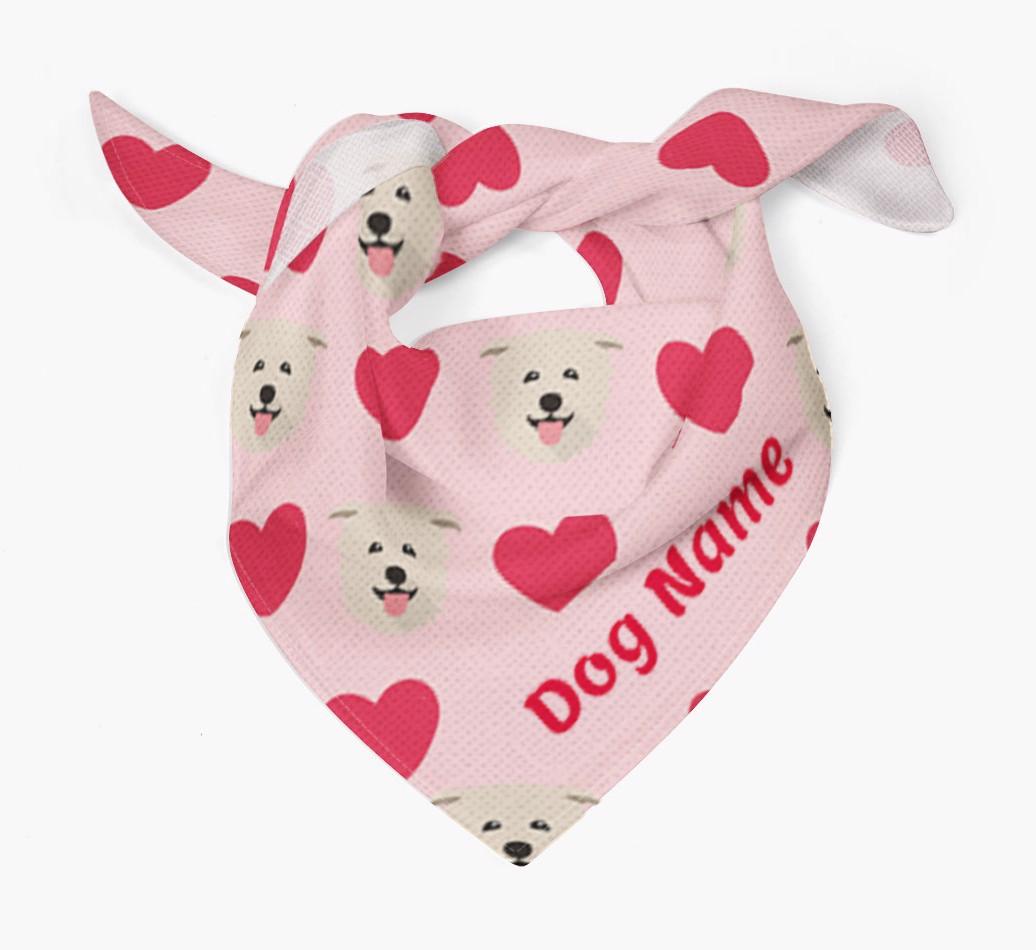 'Heart Pattern' - Personalized {breedFullName} Bandana