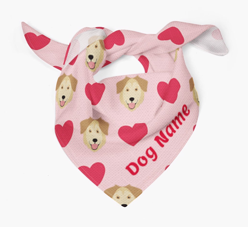 'Heart Pattern' - Personalized {breedFullName} Bandana