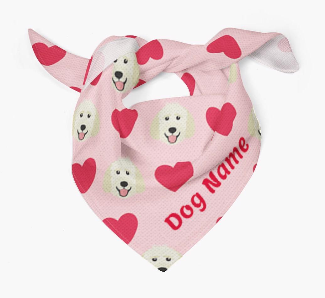 'Heart Pattern' - Personalized {breedFullName} Bandana
