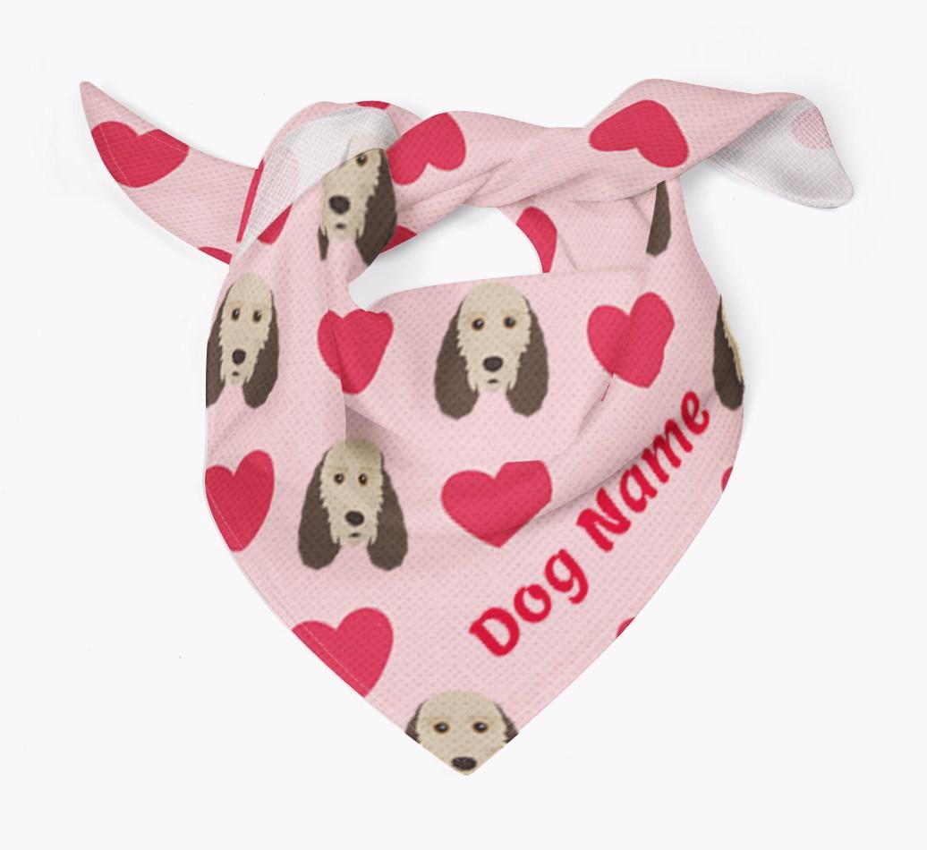 'Heart Pattern' - Personalized {breedFullName} Bandana