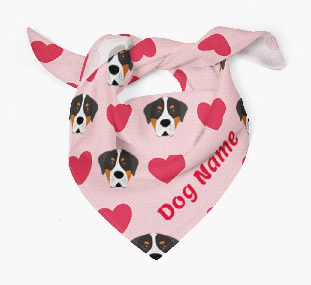 'Heart Pattern' - Personalized {breedFullName} Bandana