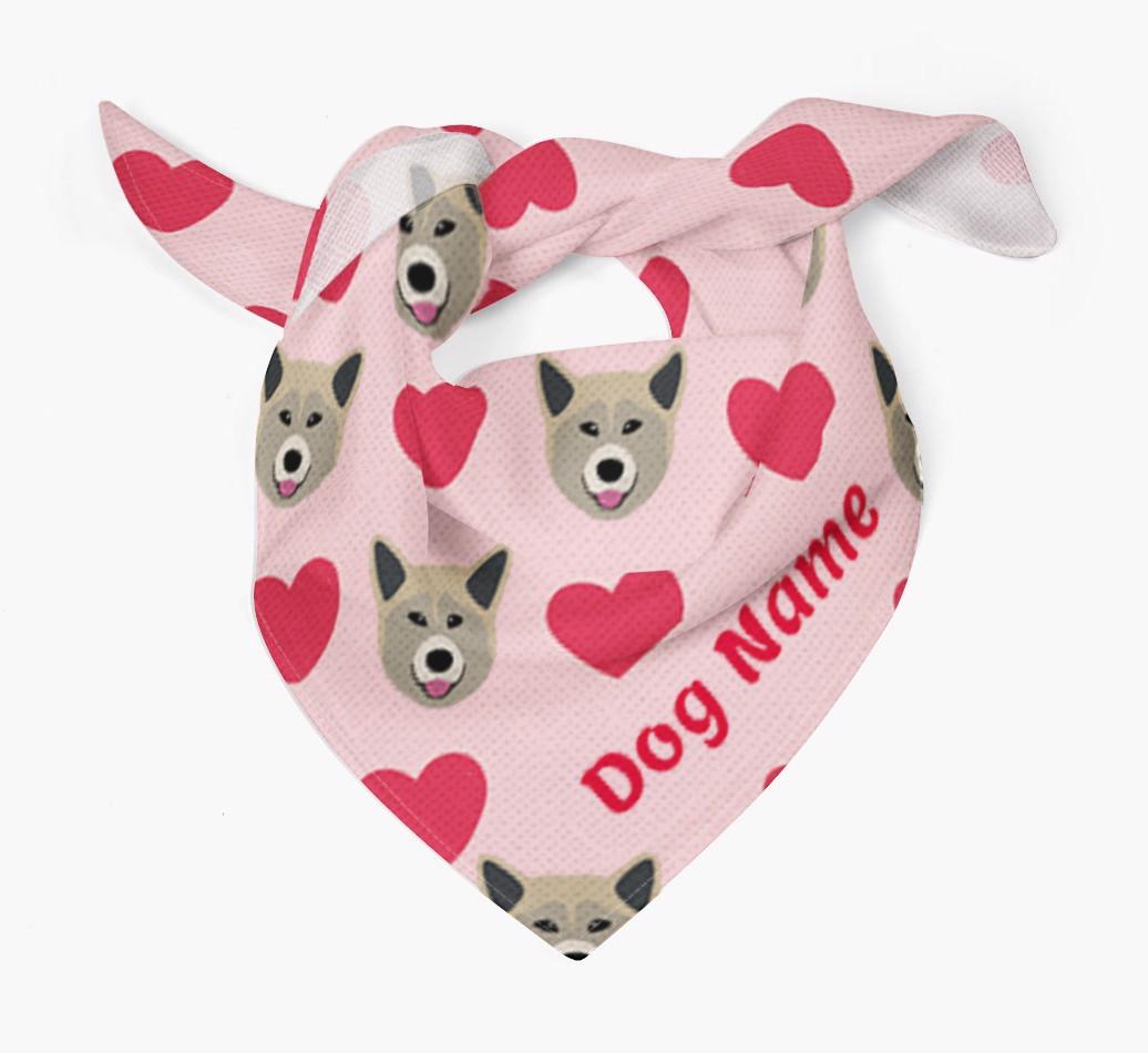 'Heart Pattern' - Personalized {breedFullName} Bandana