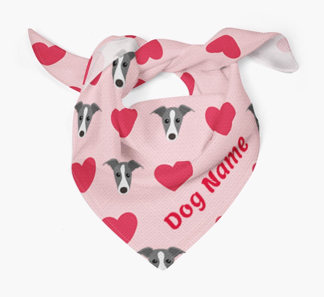 'Heart Pattern' - Personalized {breedFullName} Bandana