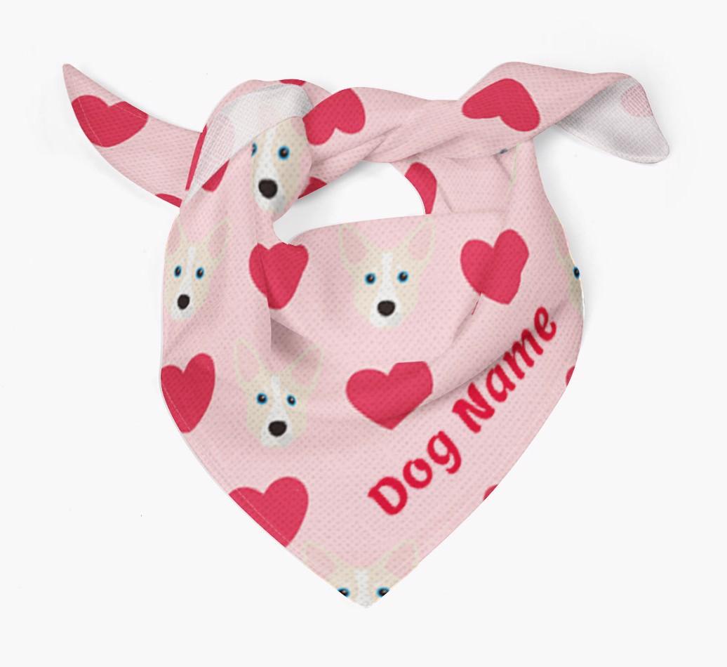 'Heart Pattern' - Personalized {breedFullName} Bandana