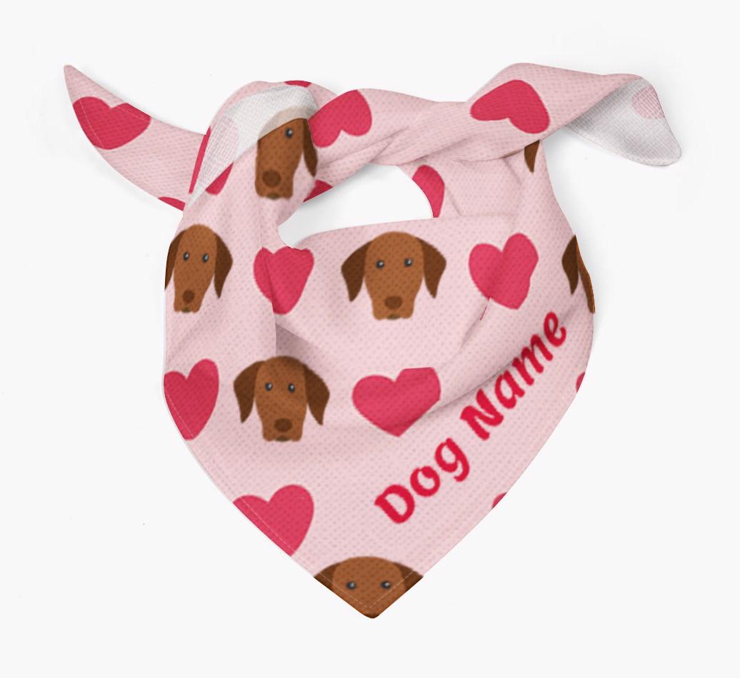 'Heart Pattern' - Personalised {breedFullName} Bandana
