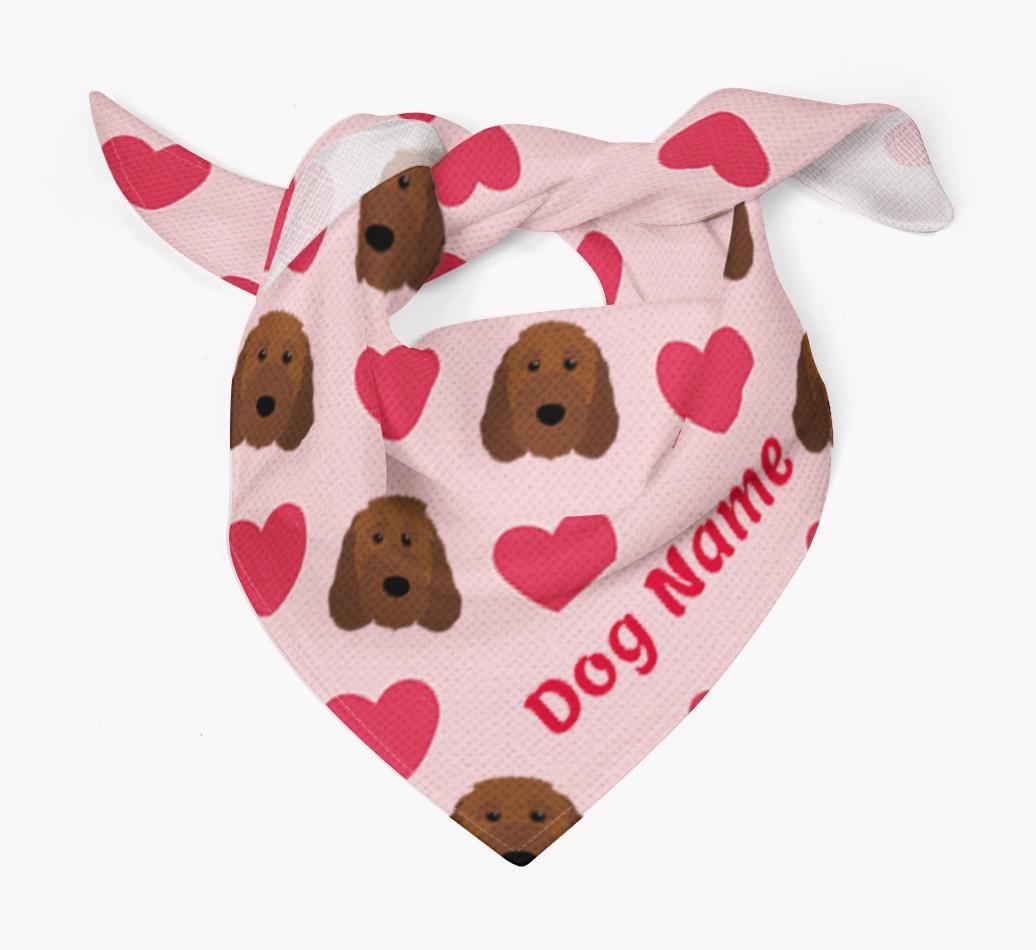 'Heart Pattern' - Personalized {breedFullName} Bandana