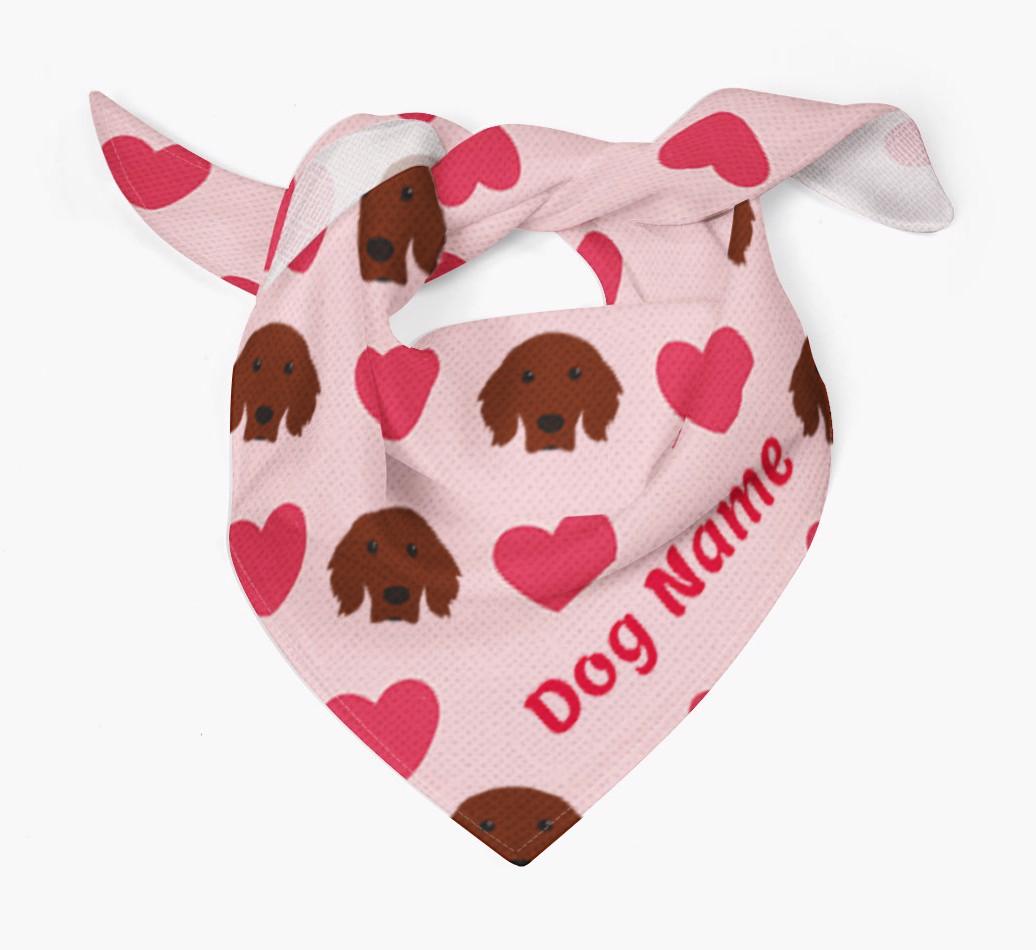 'Heart Pattern' - Personalized {breedFullName} Bandana