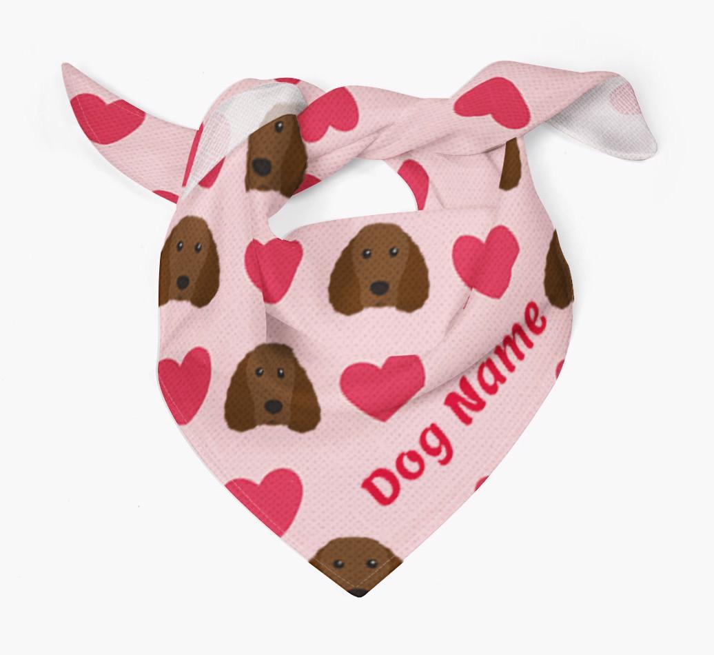 'Heart Pattern' - Personalized {breedFullName} Bandana