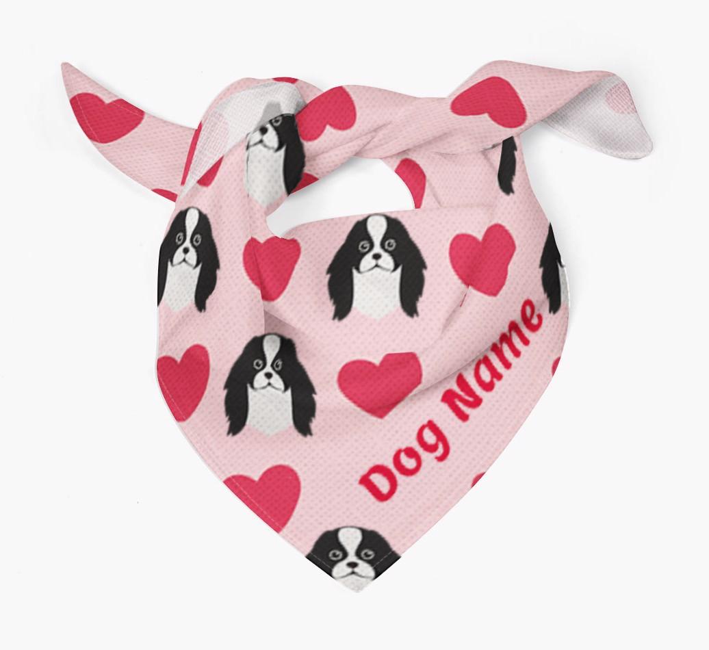 'Heart Pattern' - Personalized {breedFullName} Bandana