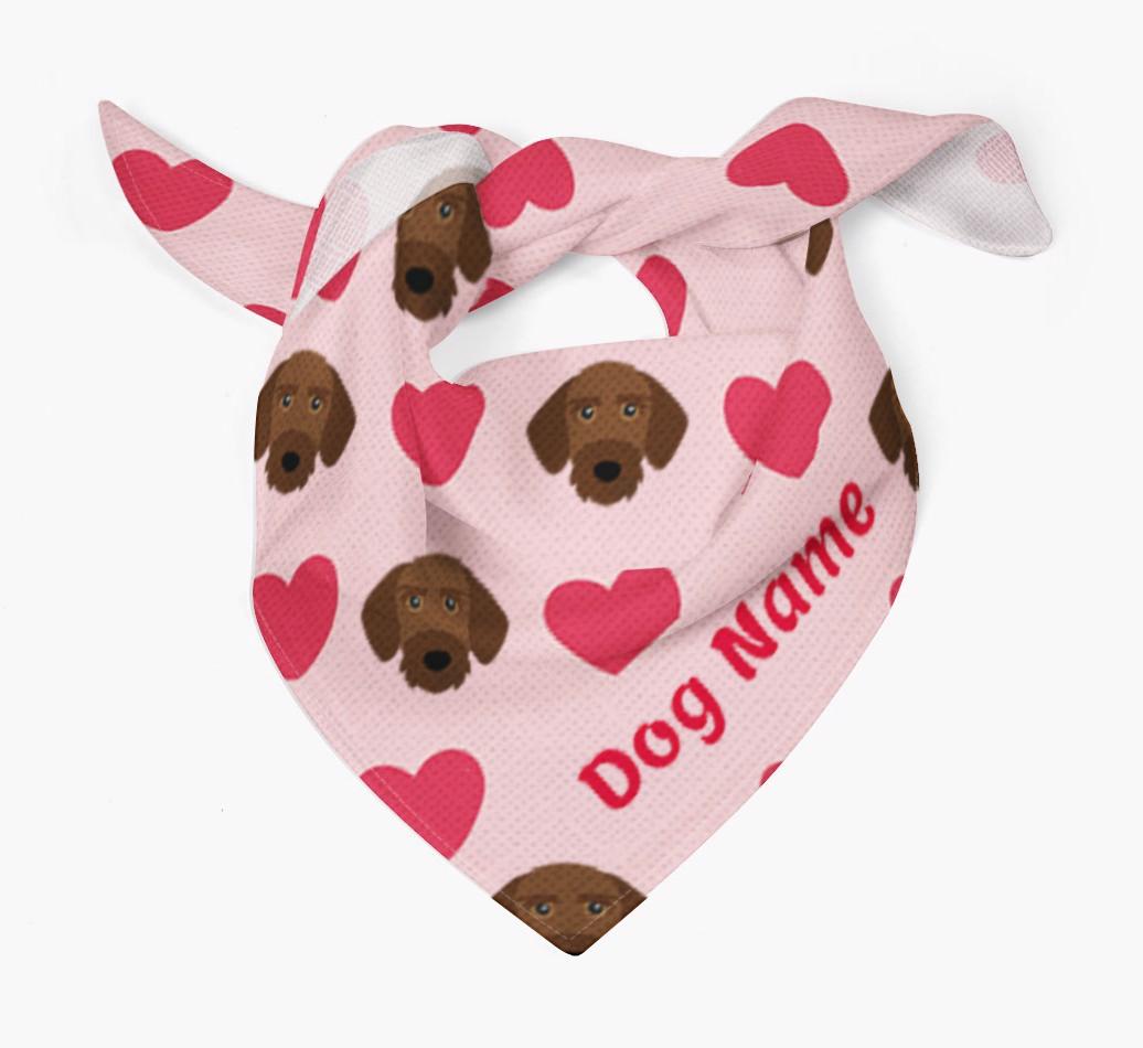 'Heart Pattern' - Personalized {breedFullName} Bandana