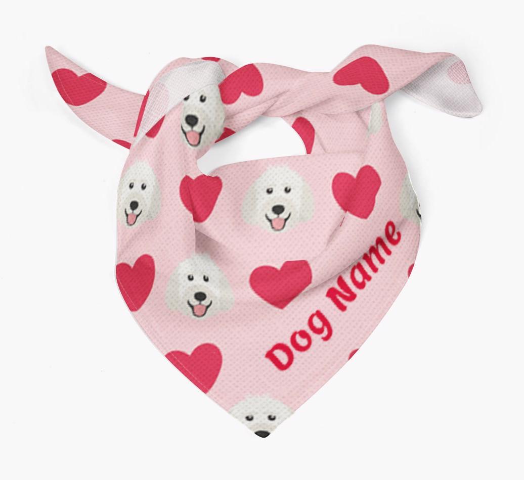 'Heart Pattern' - Personalized {breedFullName} Bandana