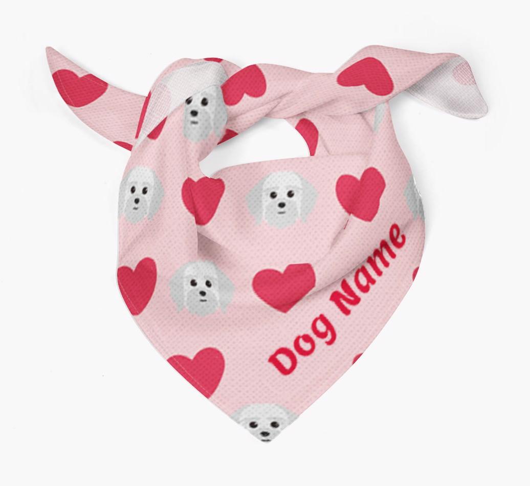 'Heart Pattern' - Personalized {breedFullName} Bandana