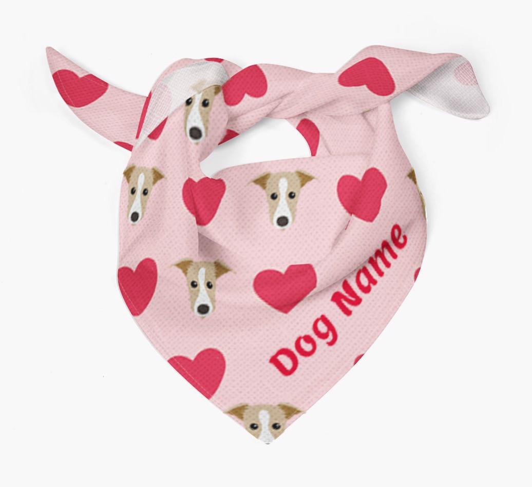 'Heart Pattern' - Personalized {breedFullName} Bandana