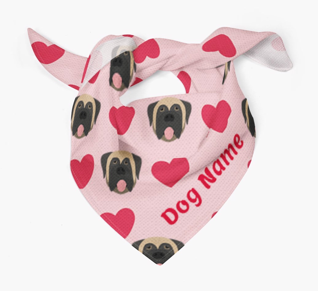 'Heart Pattern' - Personalized {breedFullName} Bandana