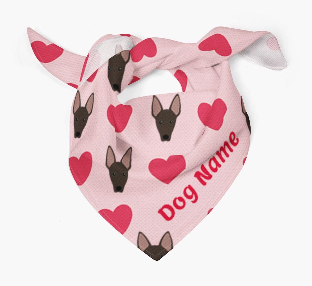 'Heart Pattern' - Personalized {breedFullName} Bandana