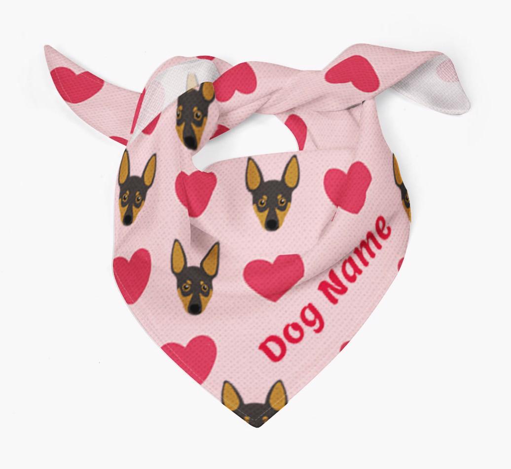 'Heart Pattern' - Personalized {breedFullName} Bandana