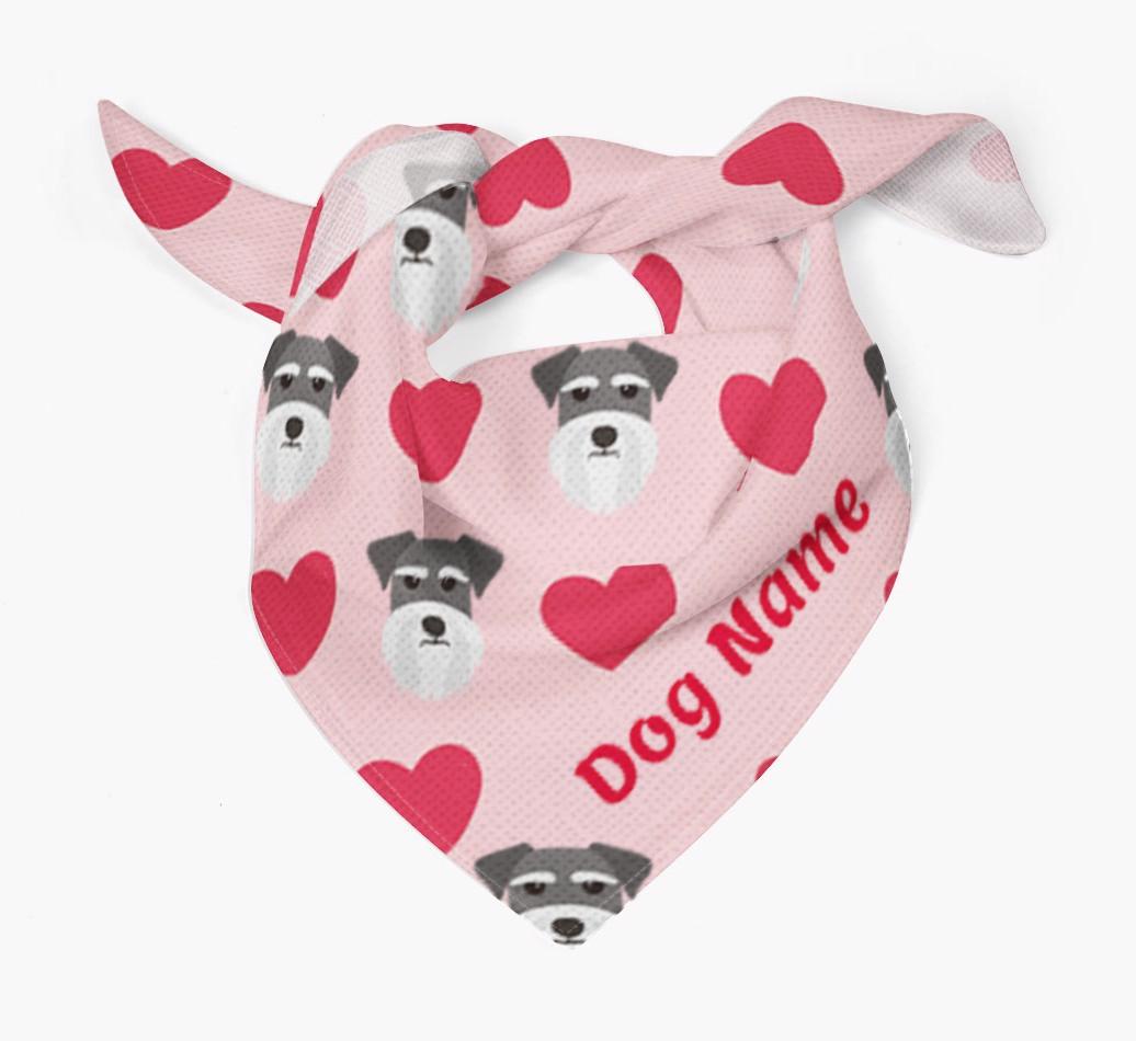 'Heart Pattern' - Personalized {breedFullName} Bandana