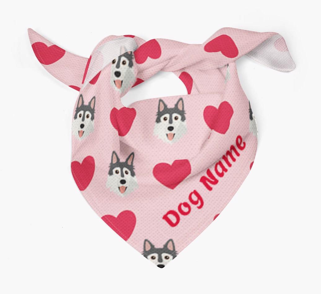 'Heart Pattern' - Personalized {breedFullName} Bandana