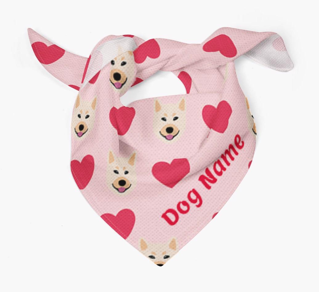 'Heart Pattern' - Personalized {breedFullName} Bandana