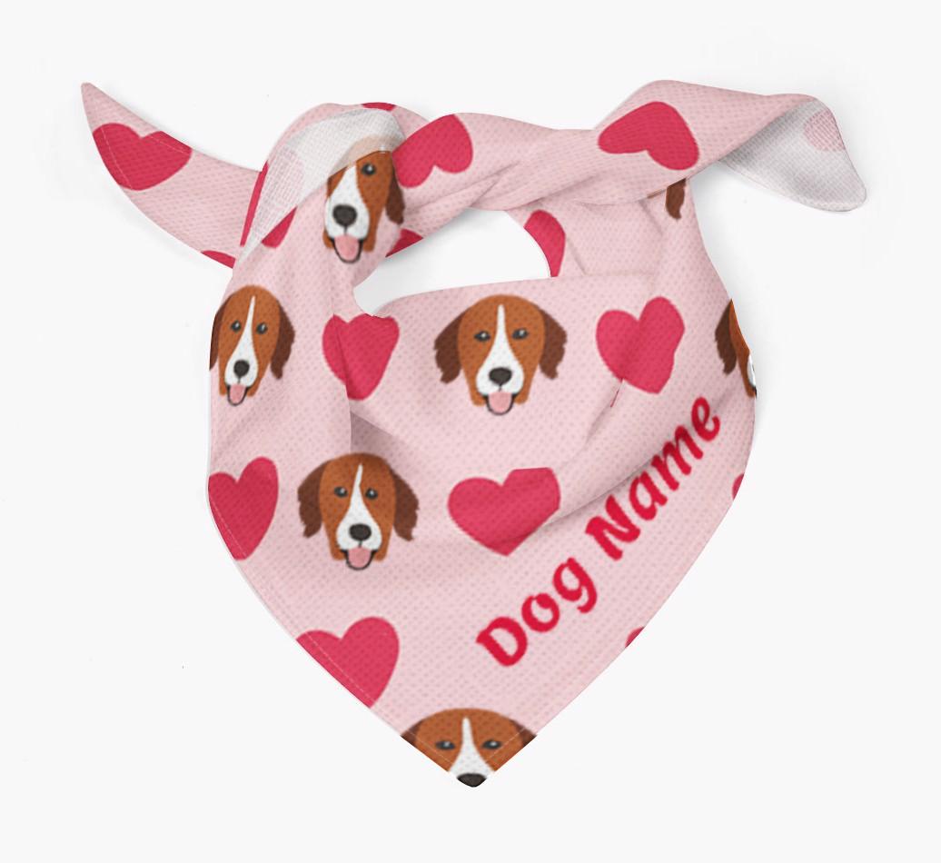 'Heart Pattern' - Personalized {breedFullName} Bandana